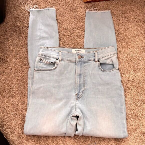 Reformation | High & Skinny Jeans in Amalfi Wash Raw Hem size 27 - Picture 2 of 5